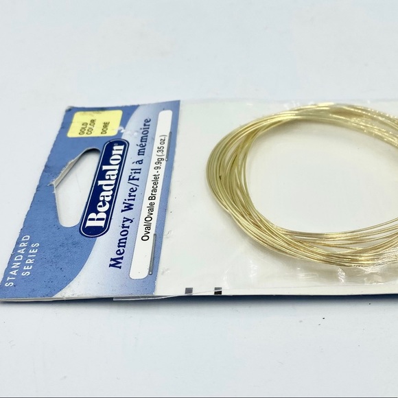New in Box Beadalon Gold Memory Oval Bracelet Ring Wire .35oz Jewelry Craft - Picture 6 of 10